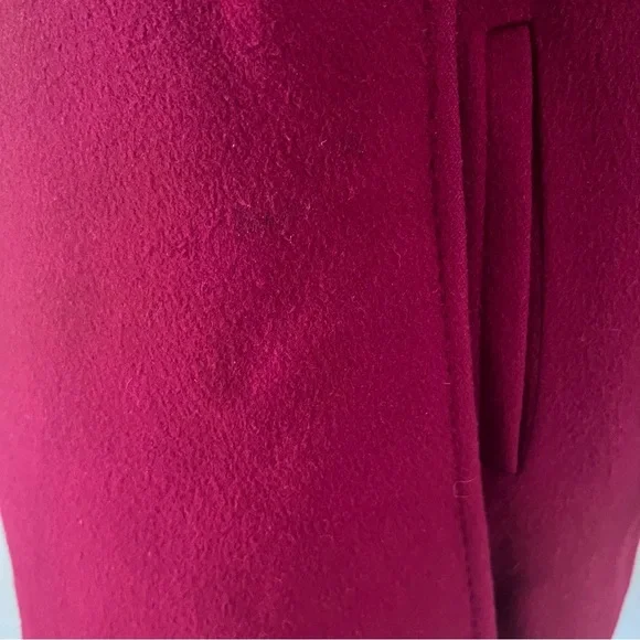 1 Madison Burgundy Wool/Cashmere Blend Double Breasted Collared Coat |Size 14| - Picture 8 of 10